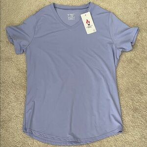 Lavender V-Neck Short Sleeve Tee